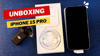 UNBOXING IPHONE 15 PRO WHITE TITANIUM!