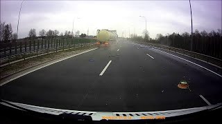 Truck Plows into Pulled Over Vehicle || ViralHog