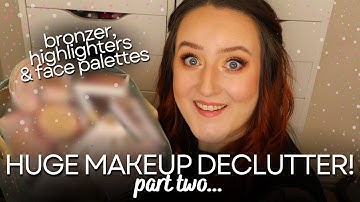 *ENORME* MAKE-UPCOLLECTIE OPRUIMEN DEEL 2! Opruimen van bronzers, highlighters en gezichtspalette...