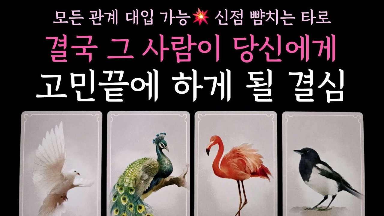 [타로] 신점 뺨치는 소문난 리딩✨️ 결국 그 사람이 당신에게 고민끝에 하게 될 결심