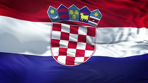 Croatia Flag 5 Minutes Loop - FREE 4k Stock Footage - Realistic Croatian Flag Wave Animation