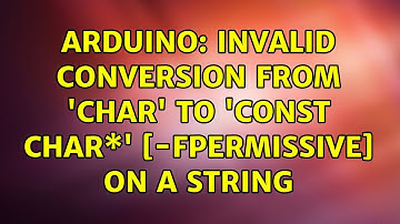 Arduino: invalid conversion from 