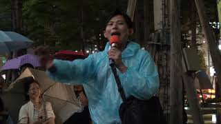 20140614 島國前進連署活動@高雄漢神巨蛋&瑞豐夜市 Part 3 雨中黃國昌短講-1