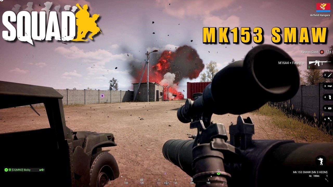 Небольшая противотанковая группа морской пехоты США штурмует и обороняет аэродром Йехо | SQUAD [Г...