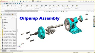 Oil pump assembly tutorial | Solidworks assembly tutorial