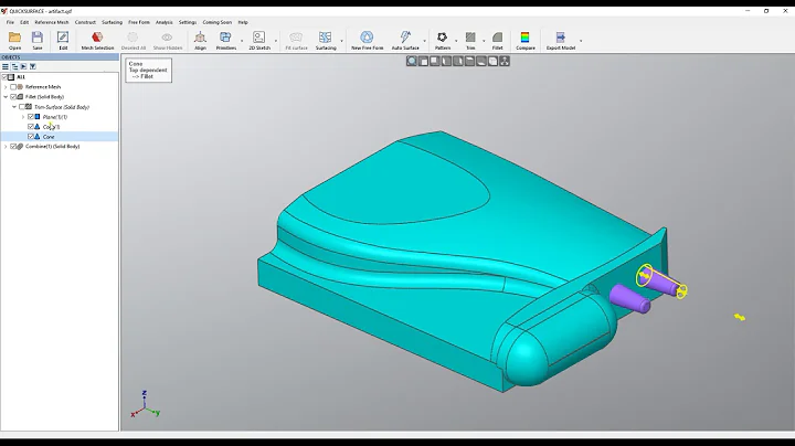 QS Tutorials: Organising objects explorer - How to do Reverse Engineering with QUICKSURFACE