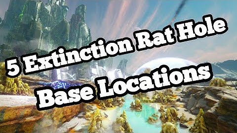 5 Ark Extinction Rathole Hidden Base Locations!!