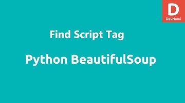 Python BeautifulSoup Find Script Tag