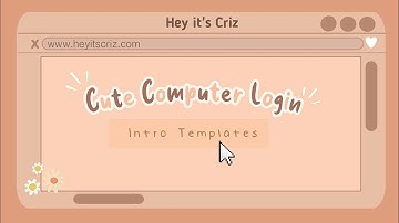 Cute Computer Login Intro Templates | No Text | Kawaii Intro | Website Login Intro | Free to use