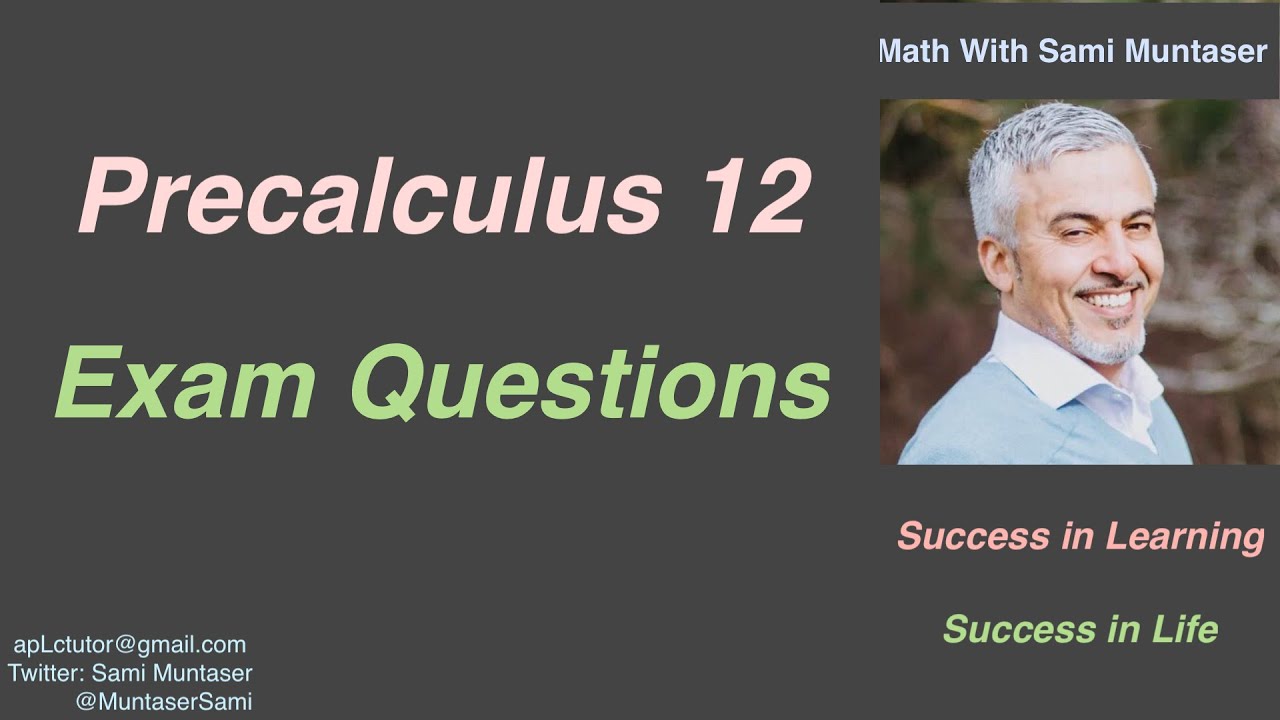 Practice For Math 12 Final Exam. - YouTube