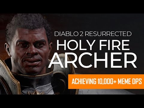 Holy Fire Archer Paladin GAMEPLAY — Meme Builds Clearing Hell | Diablo 2 Resurrected Stream