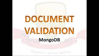 4 MongoDB - Document Validation