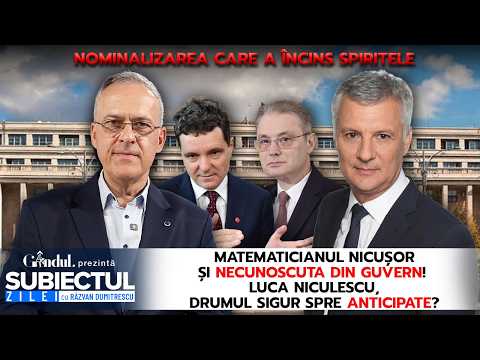 Luca Niculescu, drumul sigur spre ANTICIPATE? | Subiectul Zilei cu Răzvan Dumitrescu