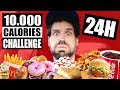 Je mange 10 000 calories pendant 24h   huby