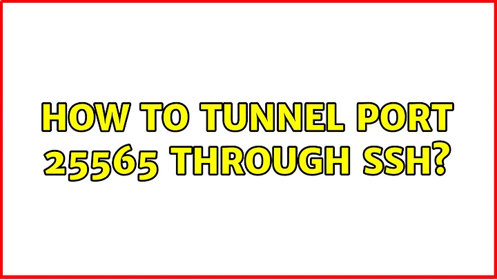 How to tunnel port 25565 through SSH? (6 Solutions!!)