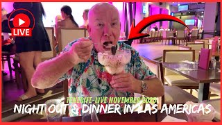🔴LIVE: NIGHT OUT in Las Americas- Hard Rock Cafe Tenerife review- HUGE portions 🤯