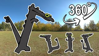 Watching Toothless Dragon Dancing in the Outdoor Park | VR 360°