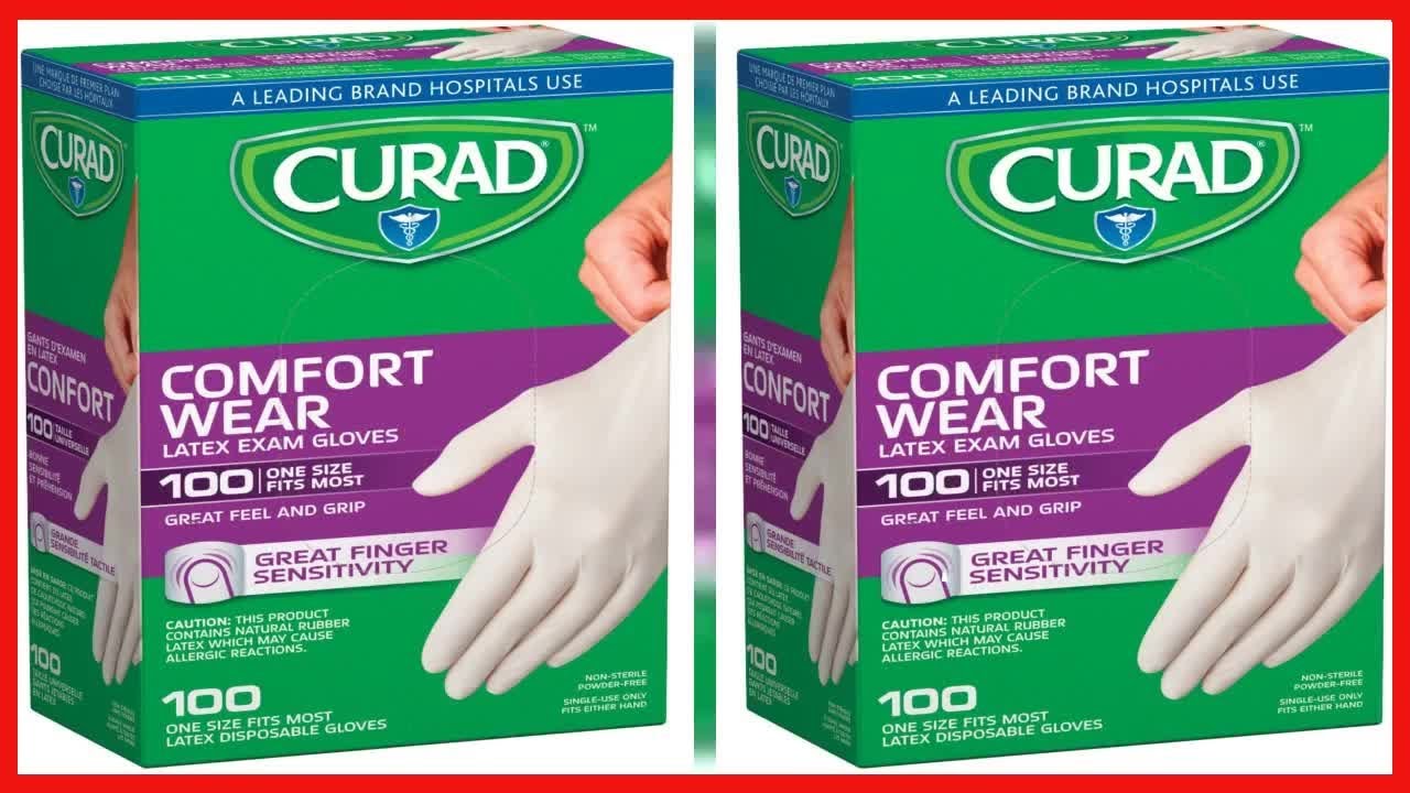 Great product Curad Comfort Wear Latex Exam Gloves, PowderFree, One