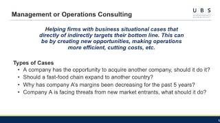 UBS Spring Consulting Workshop - Training 1