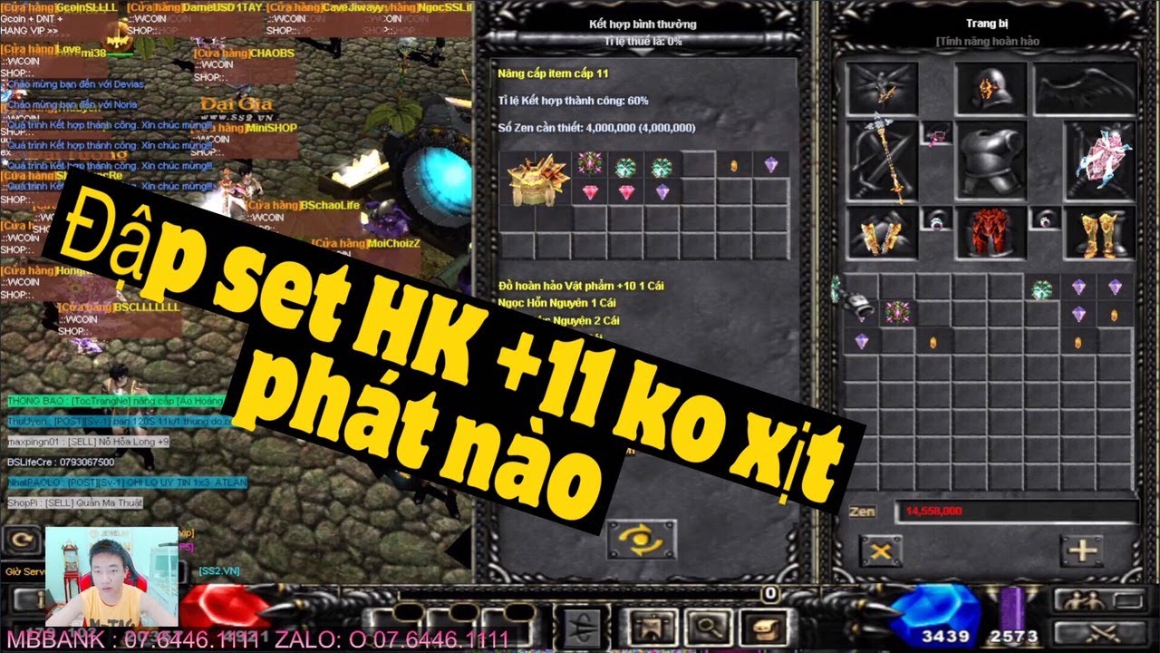 MU ONLINE MỚI RA | Thủ Thuật Up Trang bị +11 +13 Không Xịt Phát Nào – Game Là Dễ