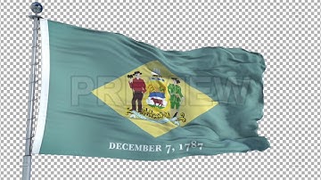 Delaware Flag Animation Stock Motion Graphics