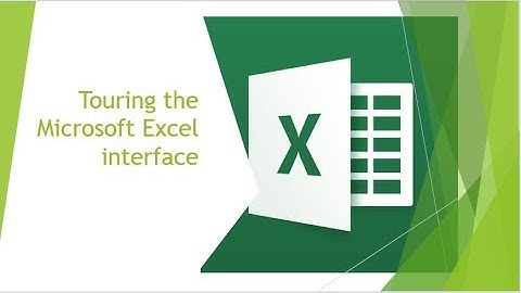 Touring the Microsoft Excel Interface