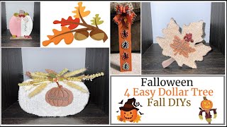 4 EASY Dollar Tree Fall DIYs/ Falloween / Fall DIYs/ Fall Decor/