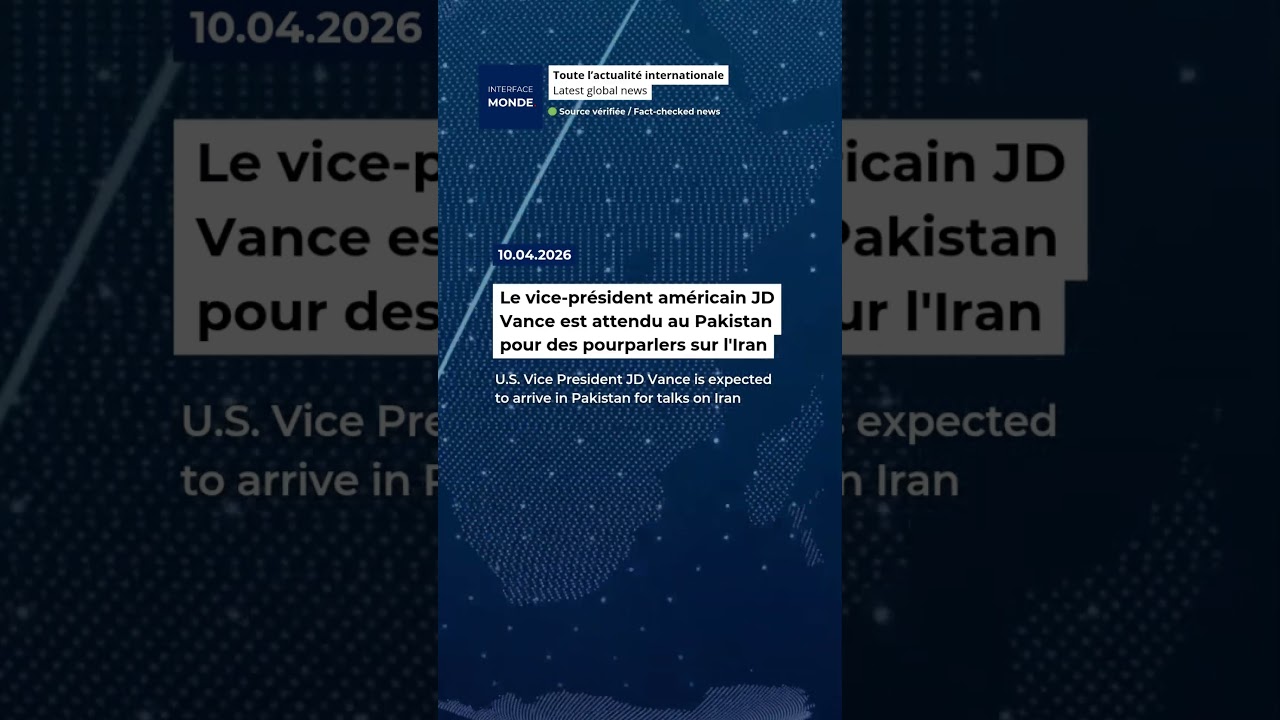 Le vice président américain JD Vance est attendu au Pakistan pour des pourparlers sur l'Iran