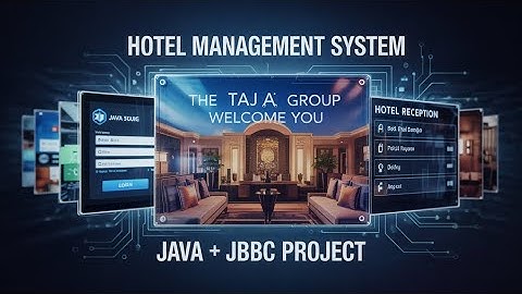 Hotel Management System Project in Java | JDBC + MySQL | Full Java Swing GUI
