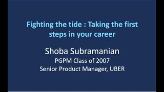 Shoba Subramanian | Alumni Speak