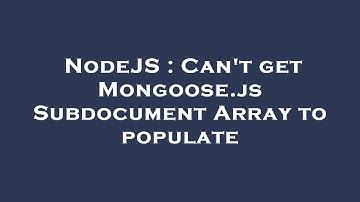 NodeJS : Can