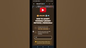 How to Accept Yourself (Secret Method) | MemeGirls | Memefi Youtube Video Code