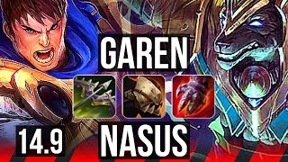 GAREN vs NASUS (TOP) | 8 solo kills | NA Diamond | 14.9