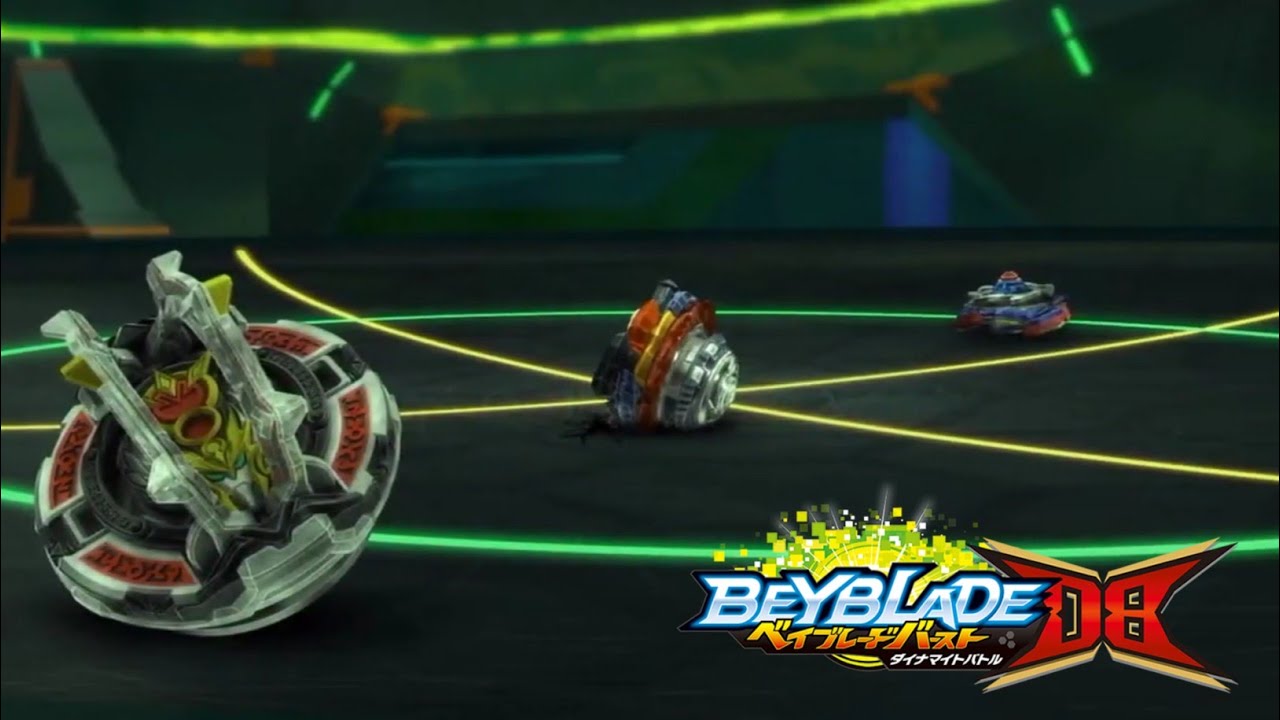 Beyblade Burst Dynamite Battle:Valt Vs Rashad Vs Bell| Beyblade Burst DB Episode 48|
