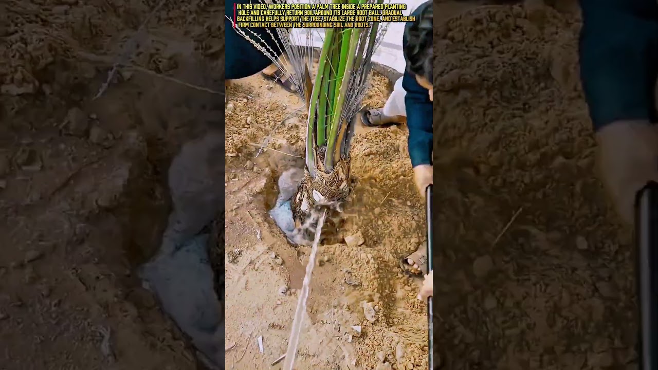 Watch Plant Large Palm Trees Easily by Using the Root Ball Planting Method on YouTube Watch Plant Large Palm Trees Easily by Using the Root Ball Planting Method on YouTube