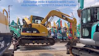 Review báo giá (Đã bán)cat308c & kobelco sk60-1 xe chất giá hợp lí..hotline;0772751117 .(thảo) Zalo