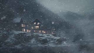 Haunting Blizzard in the Mountain Resort | Winter Wind and Snowfall for Sleeping Peacefully