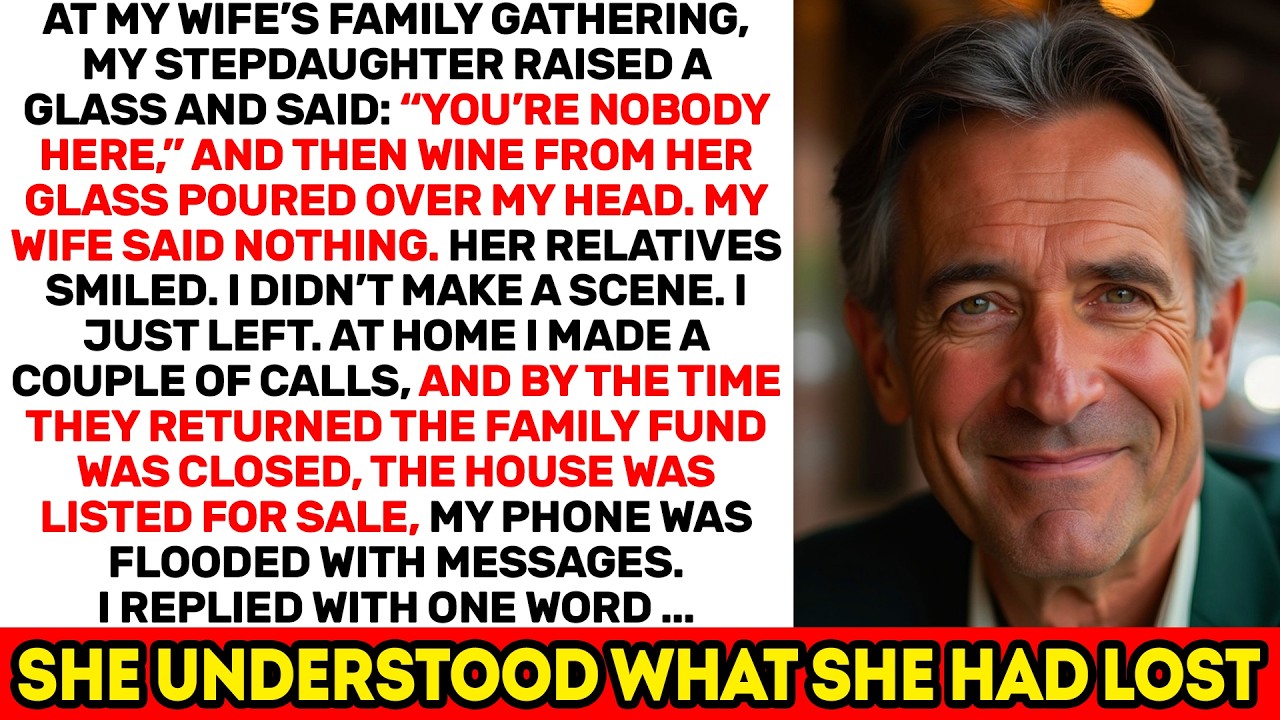 My Stepdaughter Poured Wine on Me — My Wife Stayed Silent