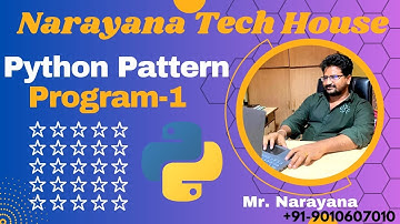 Narayana Tech House|| Python Pattern Programs|| Mr. Narayana|| 9010607010