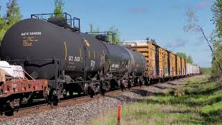 A westbound CN manifest leaves Baynham after a double meet with G890 and M340. May 26th, 2024.