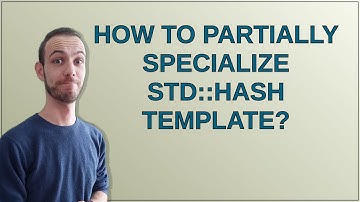 How to partially specialize std::hash template?