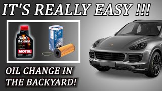 How to change the oil in a Porsche Cayenne S Diesel 4.2 . Changing oil in the backyard! by It's really easy to do it yourself! 419 views 1 month ago 5 minutes, 58 seconds