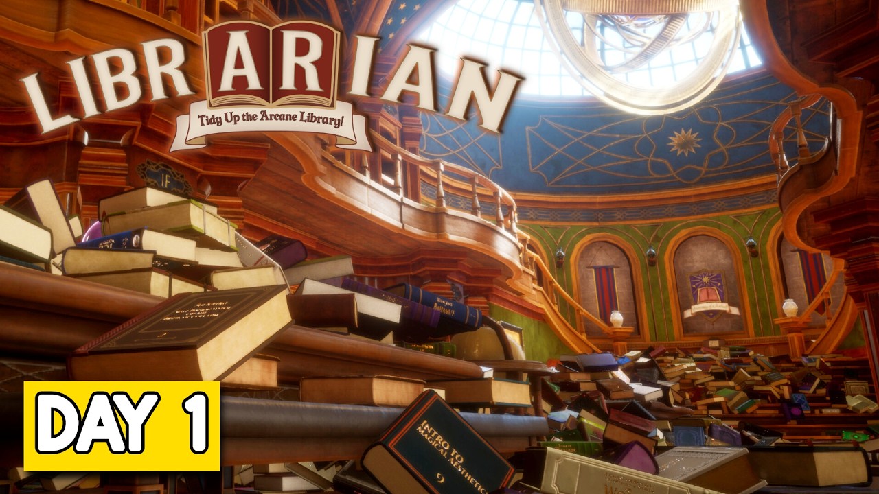 ⁣Let's Play Librarian: Tidy Up the Arcane Library - Cozy Day 1 (130/3072)