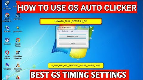 Get started gs auto clicker | Auto gs clicker kese use kare loder setup