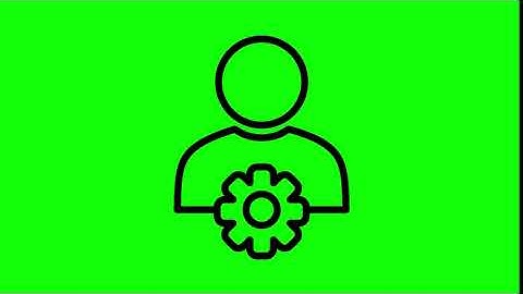 Animated User Management Icon on Green Screen With Pop-up Sound