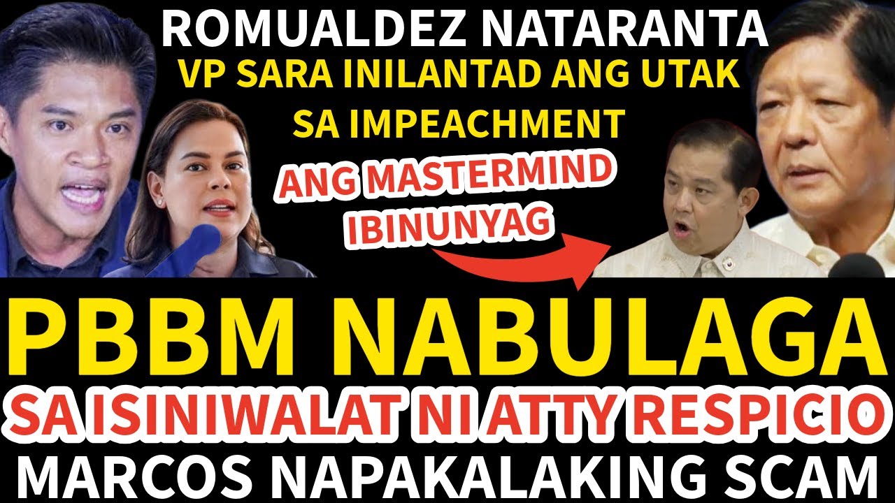 PBBM NABULAGA SA MATINDING ISINIWALAT NI ATTY RESPICIO ITO ANG AYAW MARINIG NI MARCOS JR PANOORIN