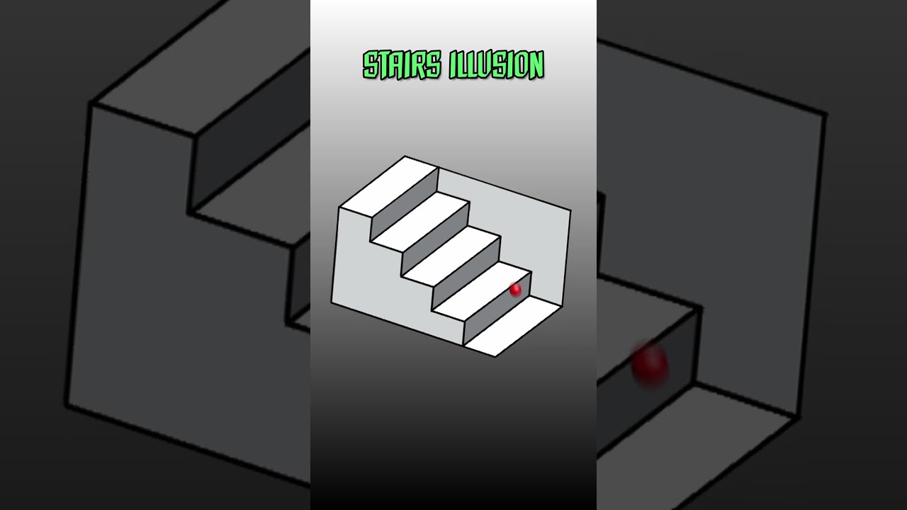 Ball Trapped In Stairs Illusion Animation