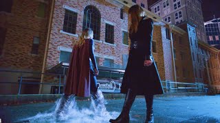Supergirl 6x10 Nyxly traps Supergirl with ice
