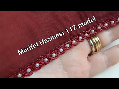 İncili sıralı kolay oya modeli |  Marifet Hazinesi 112.model  #tığoyası #kolayoyamodelleri