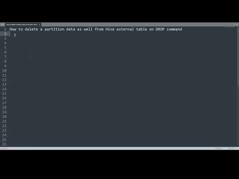 Hive : Deleting a partition from Hive external table